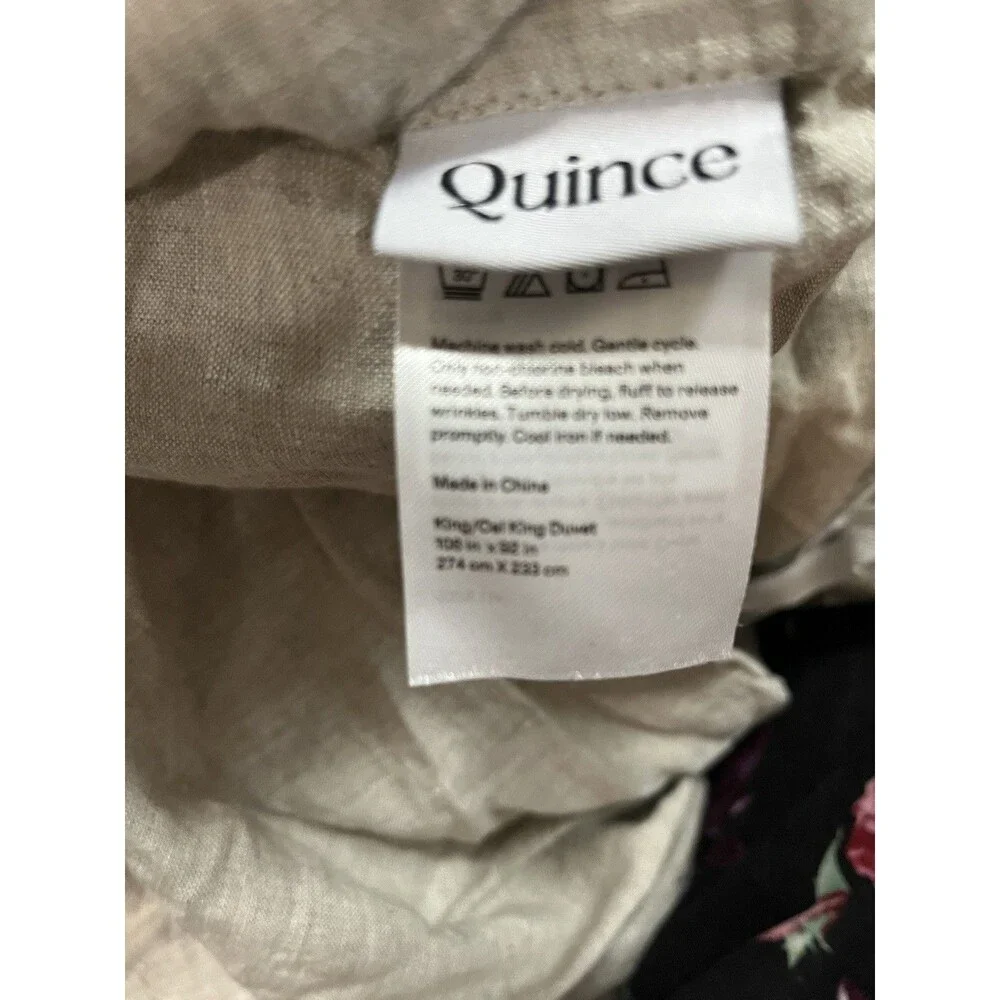 Quince 100% European Linen Duvet Cover ONLY (no Shams) King Cal King Toffee